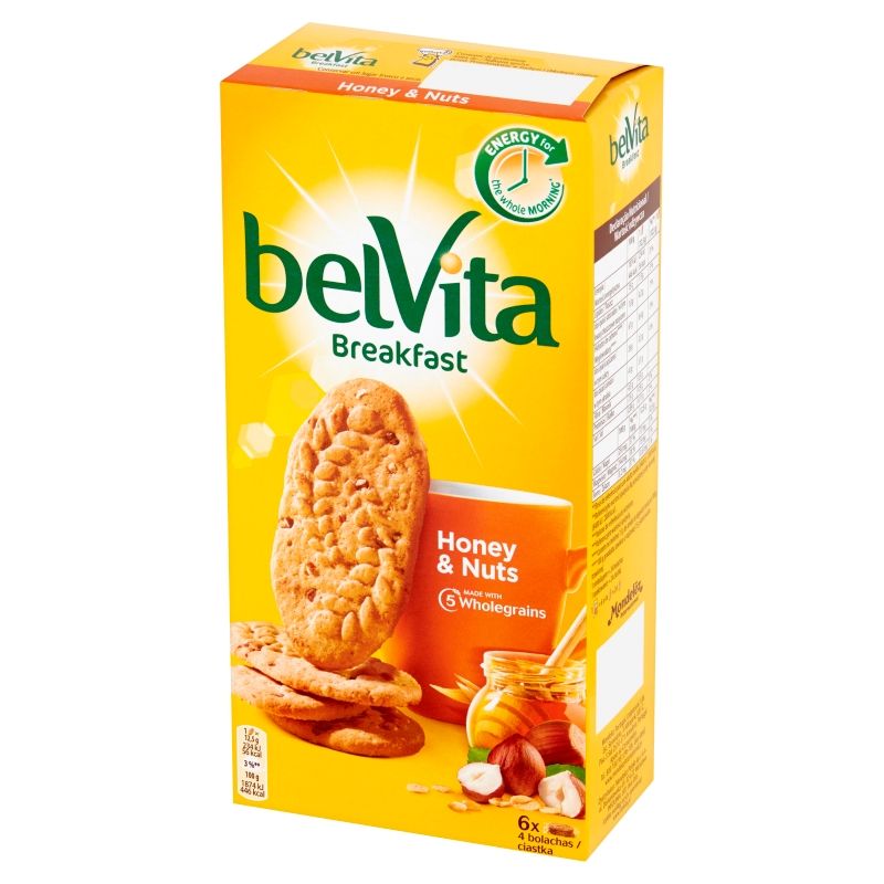 Ciastka zbożowe z miodem orzechami i kawałkami czekolady 300 g belVita Breakfast