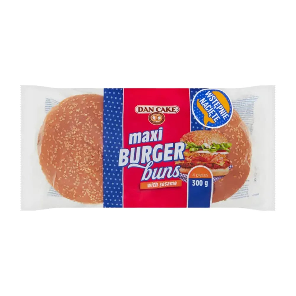 Bułki pszenne maxi do hamburgerów buns z sezamem 300g 4szt Dan Cake