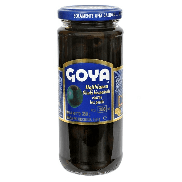 Oliwki Hiszpańskie Czarne Bez Pestek 350g Goya