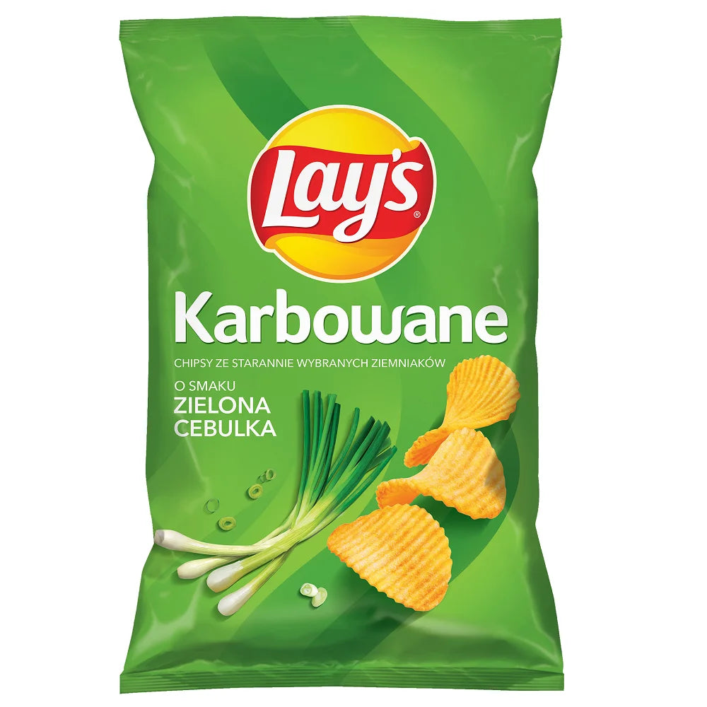 Chipsy Lay’s karbowane zielona cebulka 120g Frito Lay