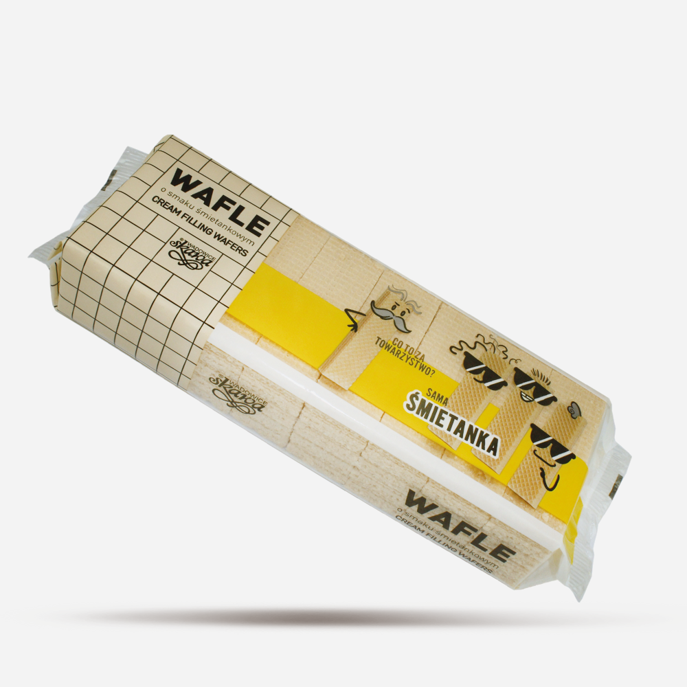 Wafle 360g śmietankowe Skawa