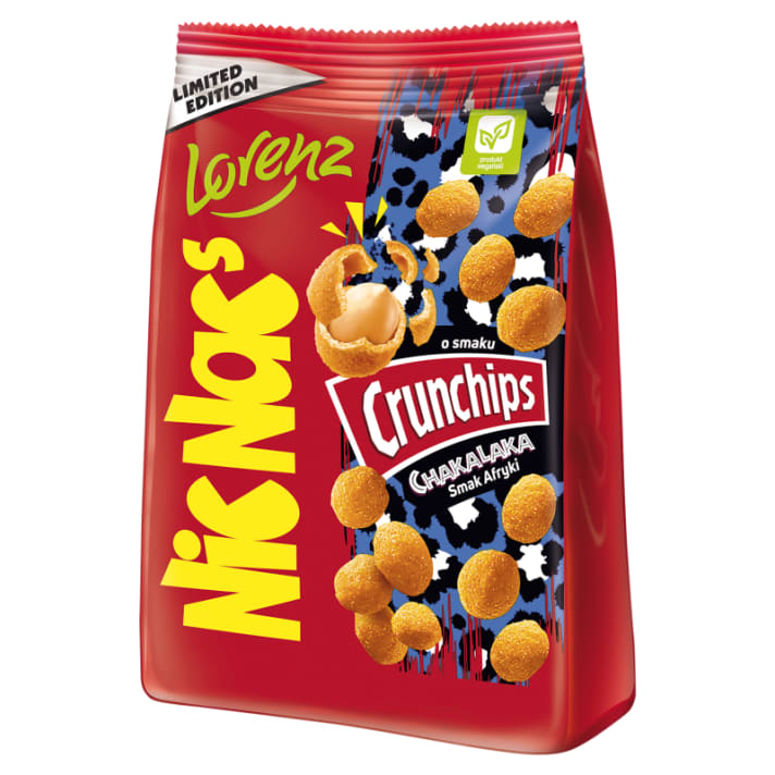 Orzeszki ziemne w chrupiącej panierce NIC NAC’S o smaku Crunchips chakalaka smak Afryki 110g