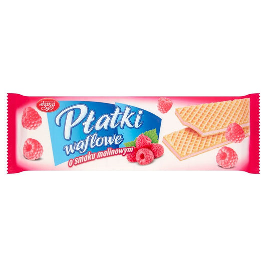 Płatki waflowe o smaku malinowym 130 g Skawa