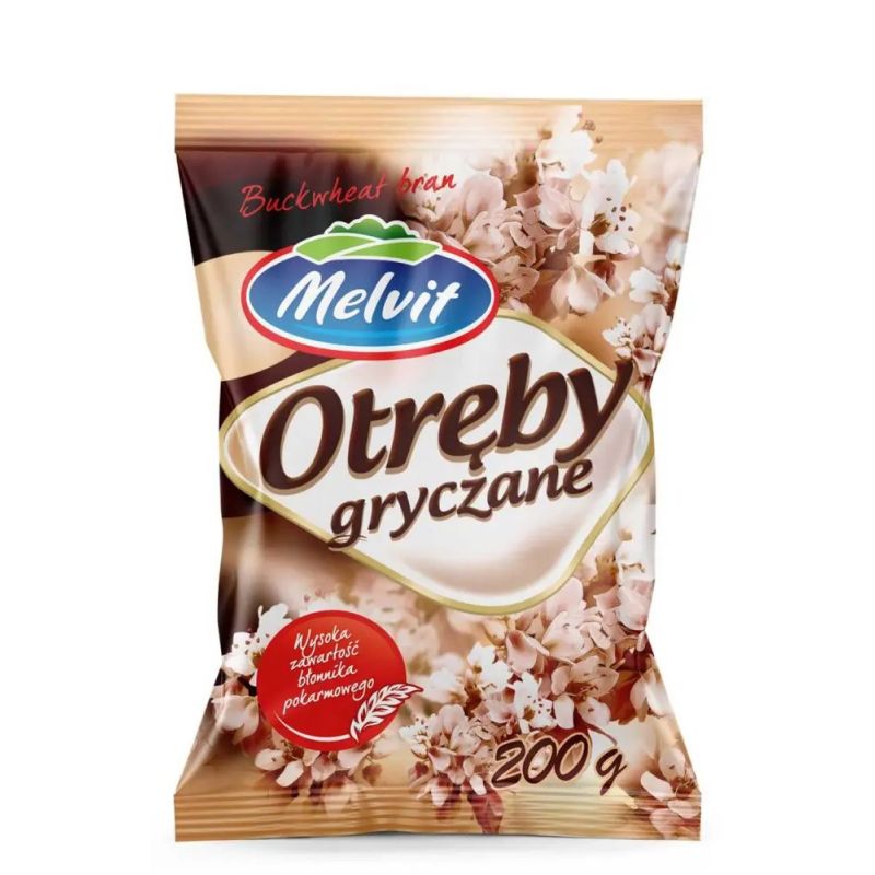 Otręby gryczane prażone 200g Melvit