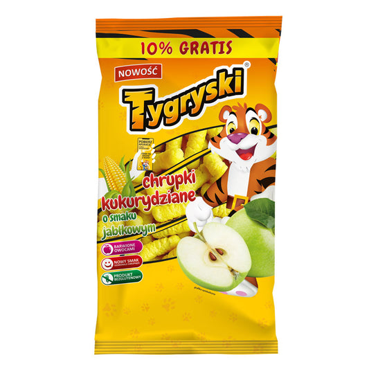 Chrupki kukurydziane Tygryski o smaku jabłkowym 70g
