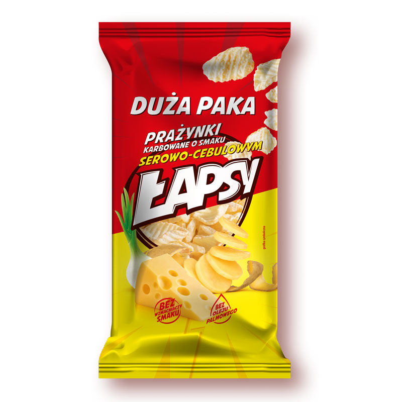 Prażynki Łapsy o smaku serowo-cebulowym 110 g