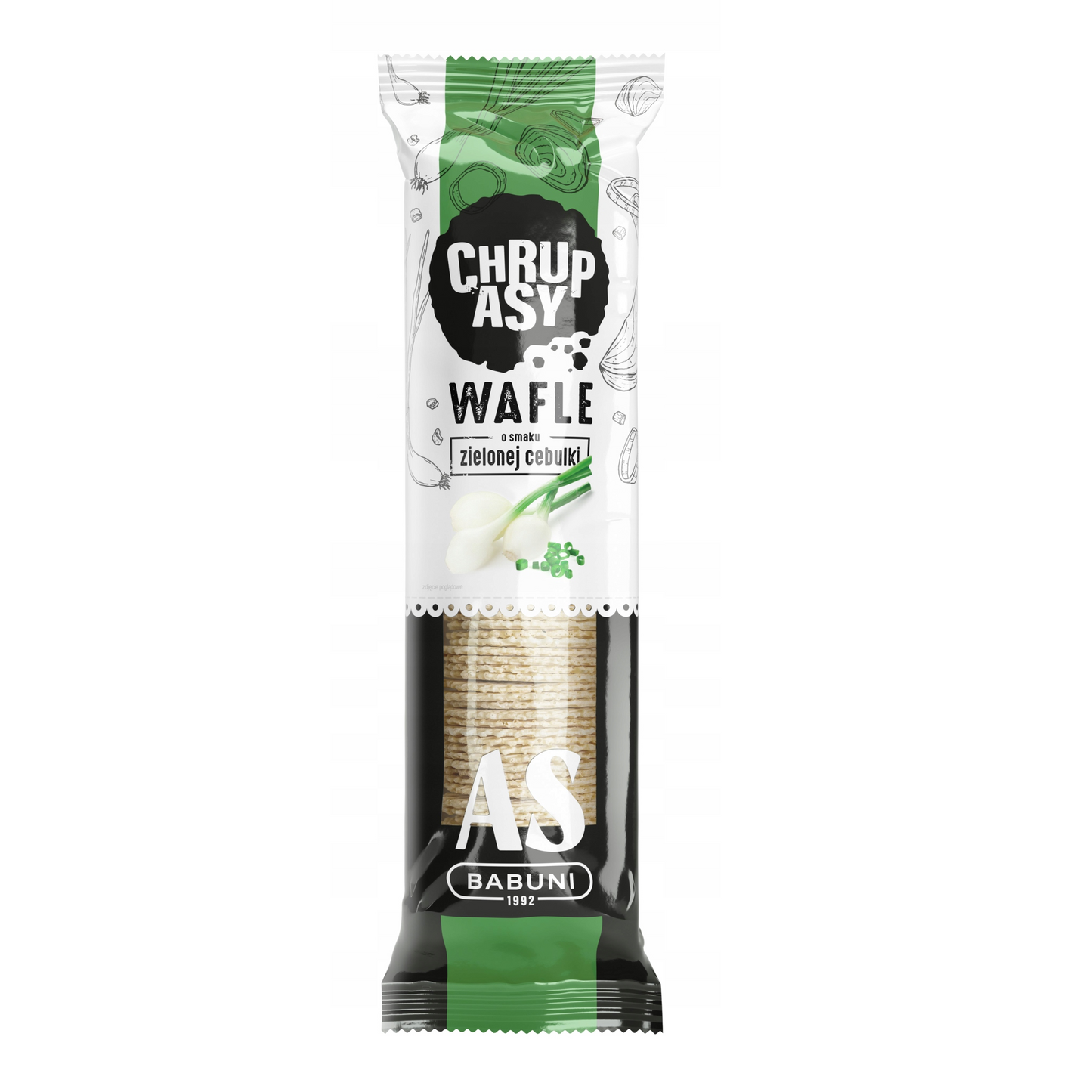 Wafle o smaku zielonej cebulki 90 g AS Babuni