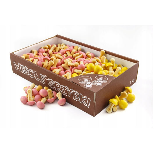 Ciastka grzybki banan/truskawka kg
