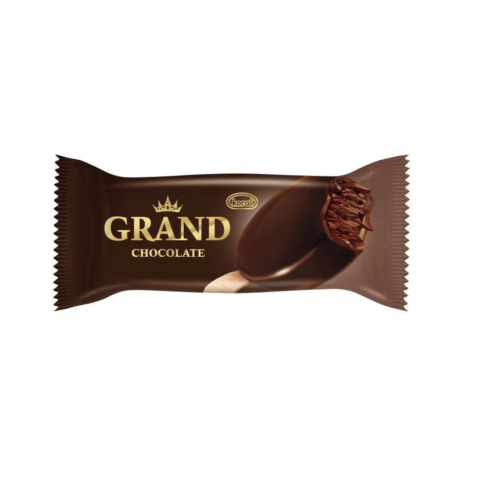 Lody Grand o smaku czekoladowym w czekoladzie 120ml Koral