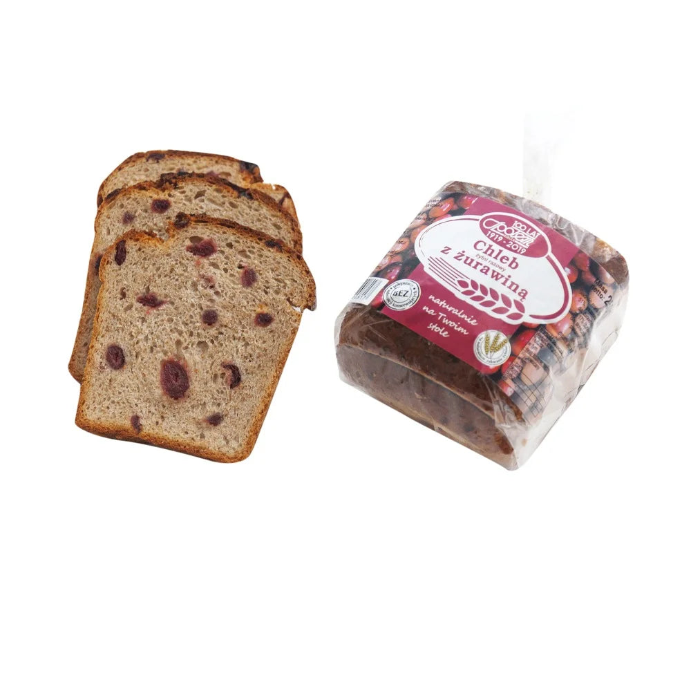 Chleb gatunkowy z żurawiną krojony 250g Społem PSS