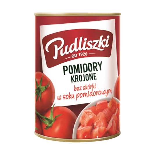 Pomidory krojone bez skóry w soku pomidorowym pudliszki 400g Heinz