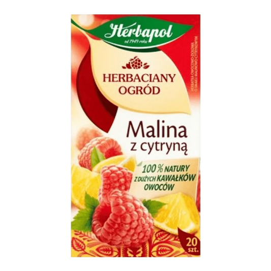 Herbata ekspresowa herbaciany ogród malina z cytryną 20szt. Herbapol