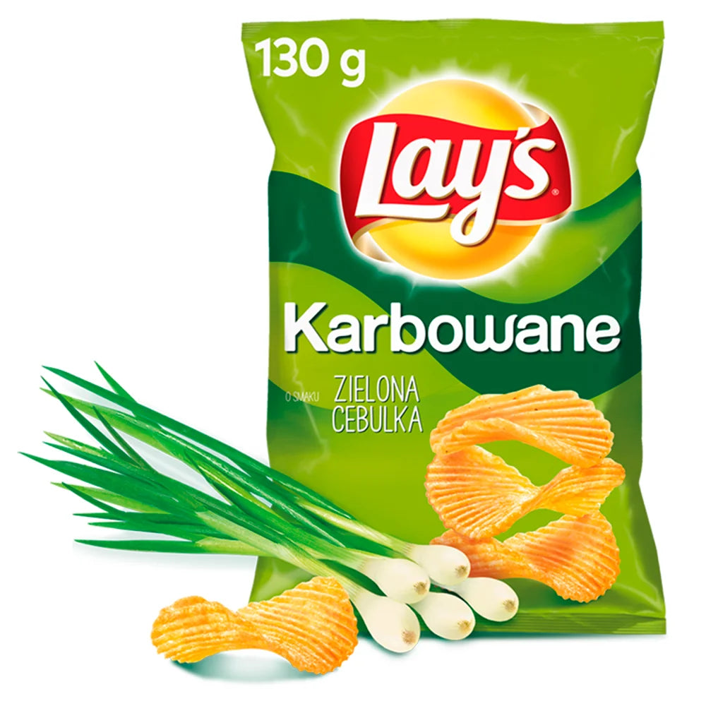 Chipsy Lay’s karbowane o smaku zielonej cebulki 130g Frito Lay