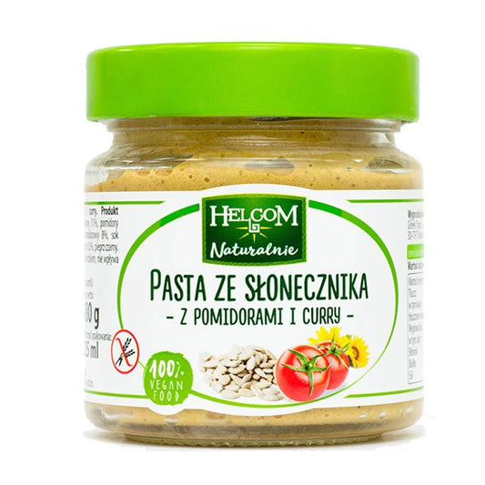 Pasta ze słonecznika z pomidorami i curry 180g Helcom