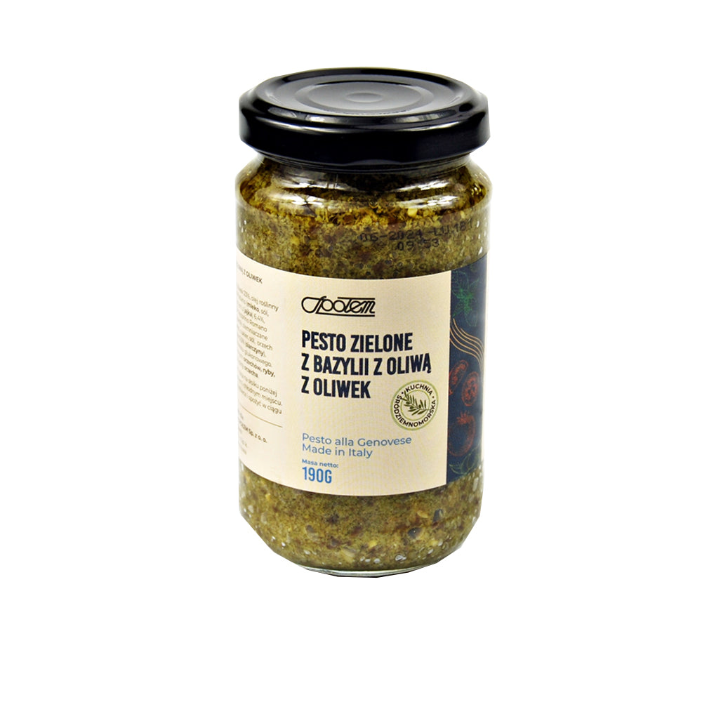 Pesto zielone bazylia z oliwą z oliwek 190g Marka Własna Społem