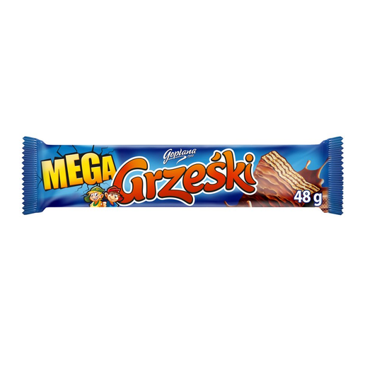 Wafel kakaowy Grześki mega w czekoladzie 48g Colian