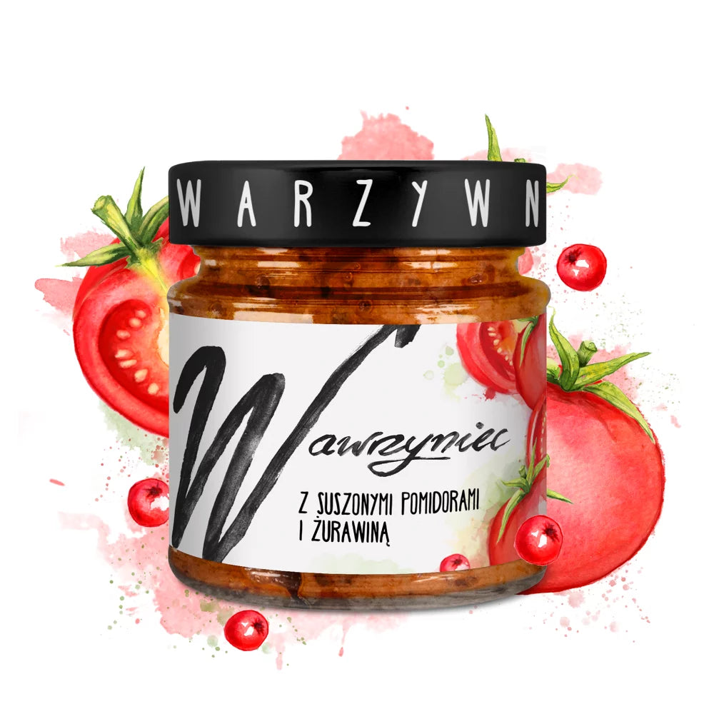 Pasta warzywna Wawrzyniec z suszonymi pomidorami i żurawiną 180g Kruszwica